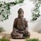 Glitzhome® 29.5" Oversized MGO Meditating Buddha Statue